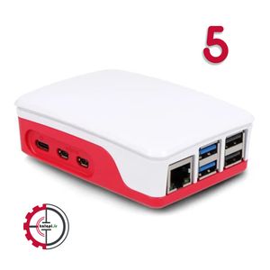 کیس (قاب) رزبری پای 5 سفید و قرمز-کد 511