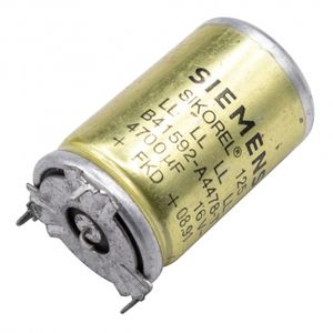 خازن الکترولیت 4700uf 16v بدنه فلزی بدنه مثبت