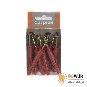 پیچ و رولپلاک لبه دار کاسپین سایز 5 (بسته 20 عددی)