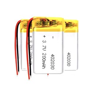 باتری لیتیوم پلیمر ظرفیت 200mAh سایز 402030