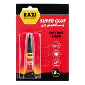 چسب قطره ای رازی مدل Super Glue حجم 3 میلی لیتر