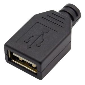 USB-A مادگی لحیمی (Plug) به همراه کاور