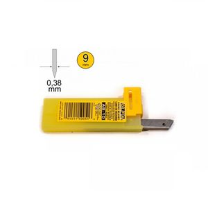تیغ کوچک استیل 9mm اُلفا (OLFA) ژاپن – مدل AB-10 بسته ده تایی