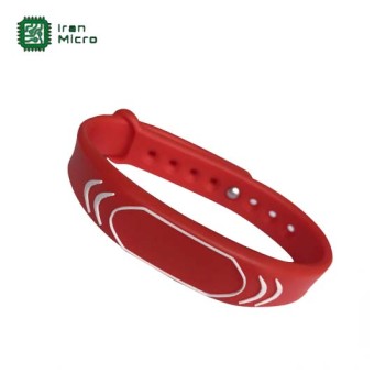 دستبند سیلیکونی RFID - طرح شیائومی (فرکانس 13.56MHz) - رنگ قرمز