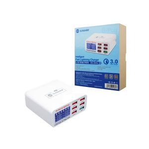 شارژر و تستر USB رومیزی 6 خروجی مدل SS-304Q مارک SUNSHINE