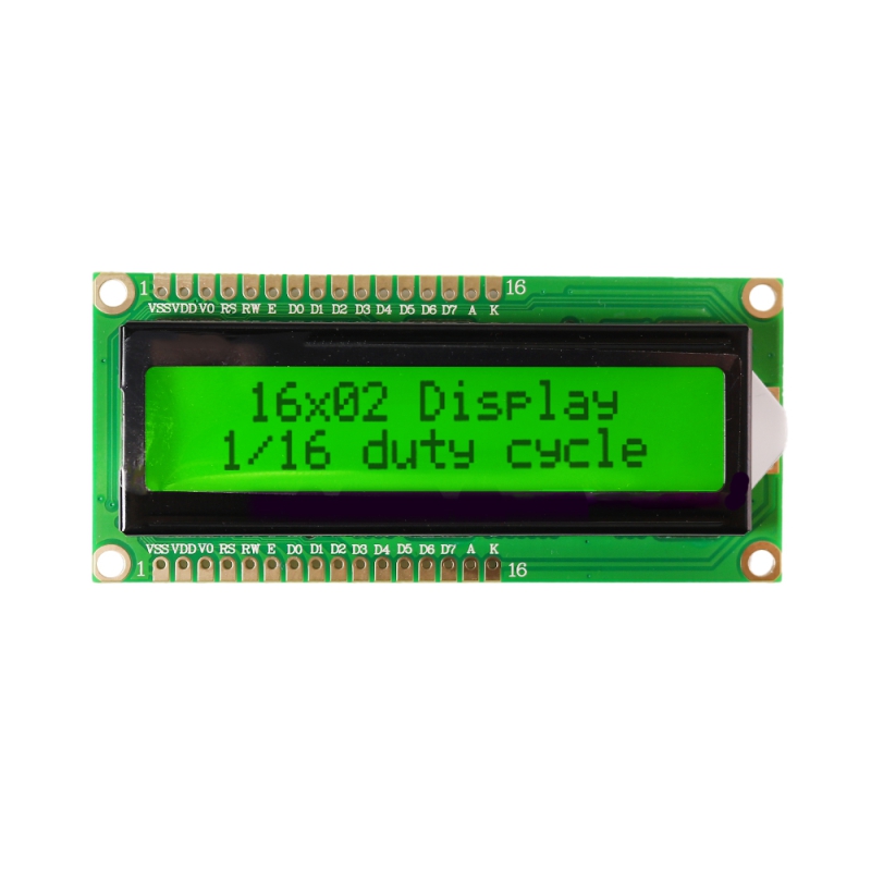 LCD کاراکتری 2×16 پین دوطرفه بک لایت سبز