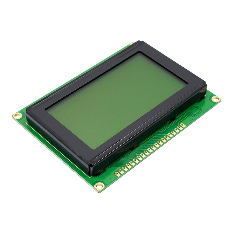 نمایشگر GLCD 64×128 گرافیکی بک لایت سبز با درایور KS108 فریم بزرگ