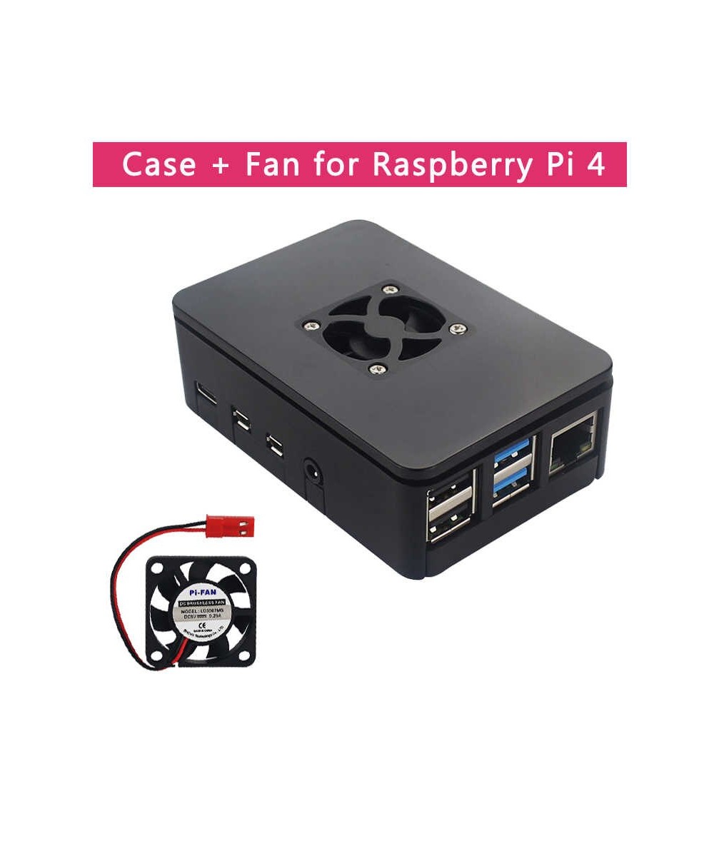کیس رزبری پای 4 (raspberry pi 4) مشکی به همراه فن