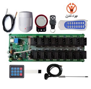 کنترل از راه دور 16 کانال 40 آمپر پیامکی ، وای فای ، ریموتی و دزدگیر