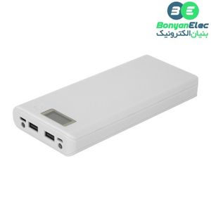 کیس پاوربانک 30000mAh دو خروجی USB به همراه نمایشگر و برد 8 باتری