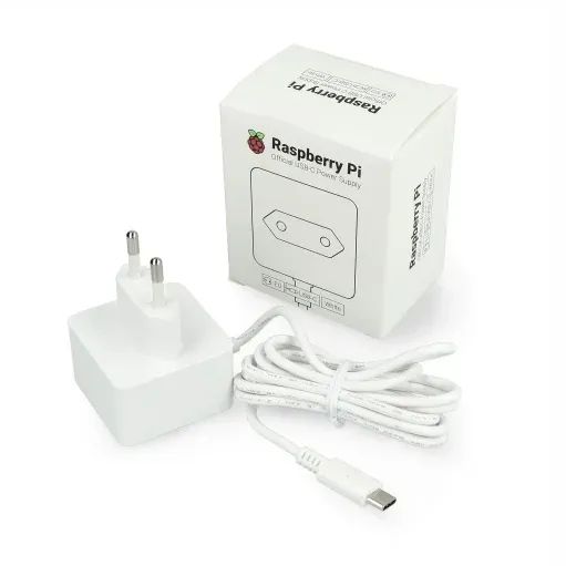 آداپتور رزبری پای 4 با توان 15 وات  Raspberry Pi USB-C Power Supply رنگ سفید (اورجینال)