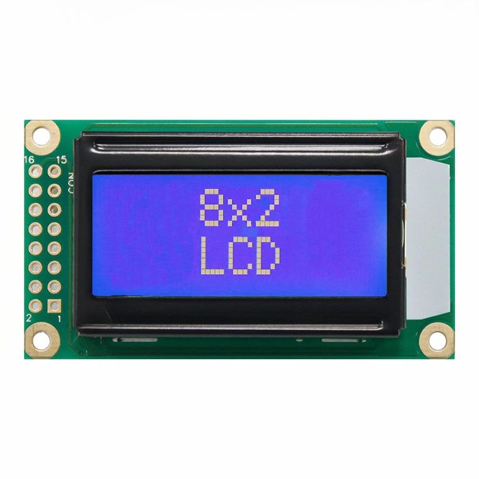 LCD کاراکتری 2x8 آبی