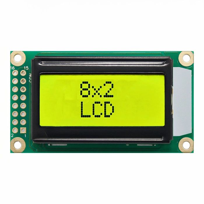 LCD کاراکتری 2x8 سبز