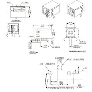 کانکتور USB-B مادگی