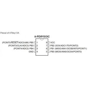 میکروکنترلر ATTINY13A پکیج DIP