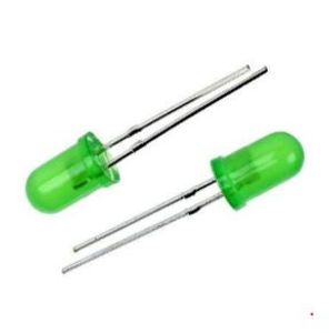 LED Green 3mm  سبز مات پایه کوتاه