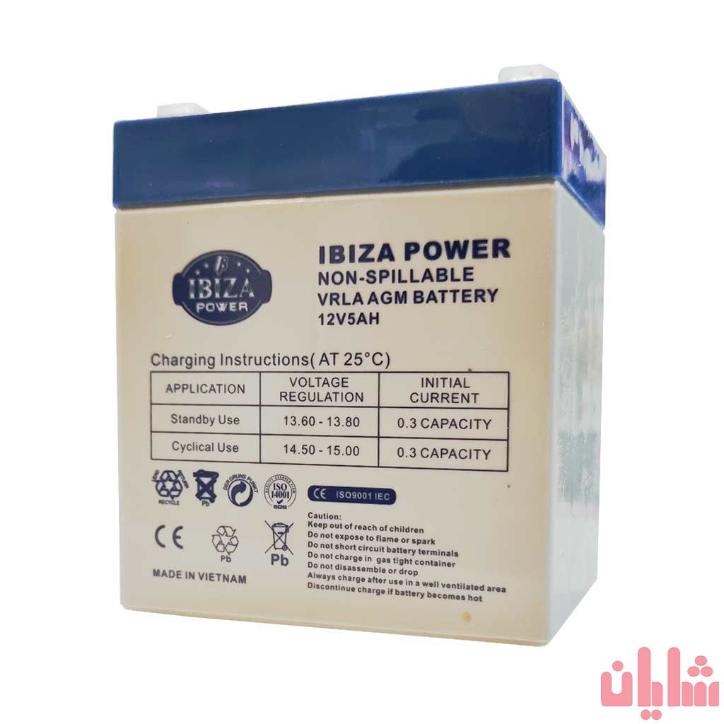 باتري 12 ولت 5 آمپر IBIZA Power