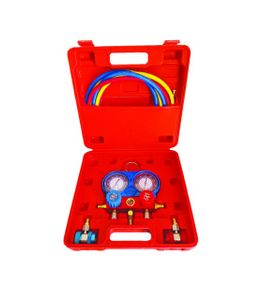 گیج شارژ گاز کولر دوقلو FG TOOLS مدل 4009-1 سه شیلنگ همراه با کوپلینگ