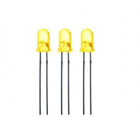 LED  YELLOW 3mm  زرد مات پایه کوتاه