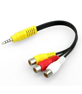 تبدیل هدفن 3.5 به سه مادگی سونی صوت و تصویر/کابل 1 به 3 RCA مادگی