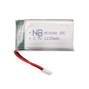 باتری لیتیوم پلیمر 3.7v ظرفیت 1100mAh تک سل 25c مارک NB کد 903048