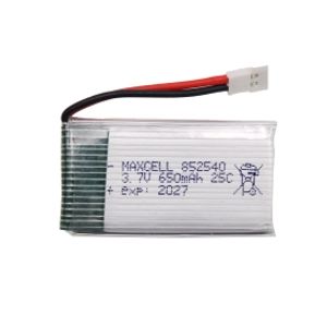 باتری لیتیوم پلیمر 3.7v ظرفیت 650mAh تک سل 25c مارک NB کد 852540