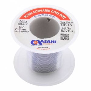 سیم لحیم 63/37 با قطر 0.8 میلیمتر ، 250 گرمی ، مخصوص خطوط تولید و مونتاژ