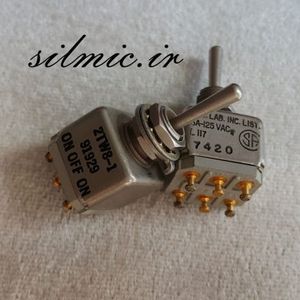 کلید و سلکتور نظامی 3 حالته استریو ساخت Micro Switch USA با روکش طلا