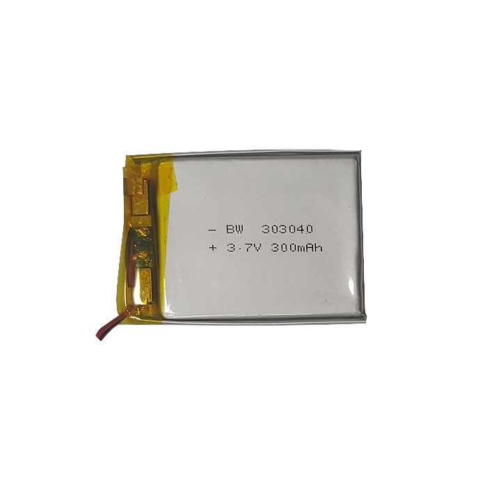 باتری لیتیوم پلیمر 3.7v ظرفیت 300mAh مارک BW کد 303040