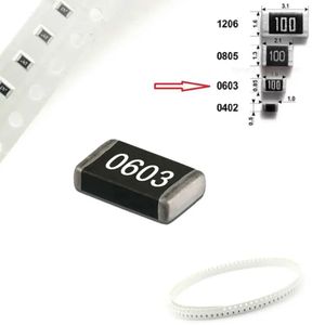 مقاومت 100ohm  اهم  SMD 603 101 100ohm