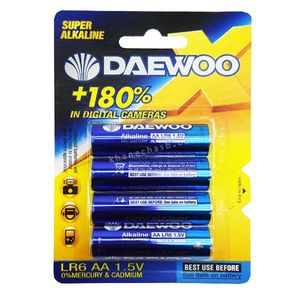 باتری نیم قلمی سوپر آلکالاین DAEWOO بسته 4 تایی