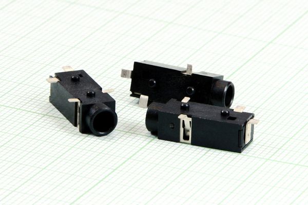 کانکتور CONNECTOR  AUDIO JACK 3.5MM FEMALE HSJ1501 013010 4PIN SMD /  HOSIDEN JAPAN