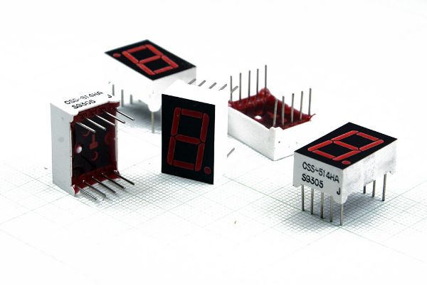 سون سگمنت قرمز  7SEG 1DIGIT CSS 514HA 1.2X1.8 ANODE  / TAIWAN