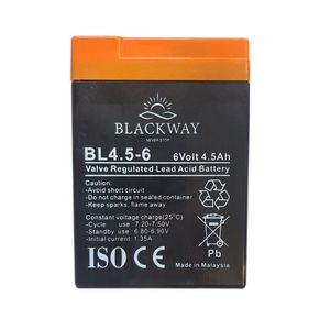 باتری خشک 6 ولت 4.5 آمپر ساعت مارک BLACKWAY مدل BL4.5-6