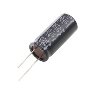 خازن الکترولیتی 10uF / 250V ژاپنی مارک RUBYCON