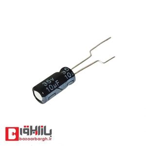 خازن الکترولیتی 10 میکرو فاراد 35 ولت