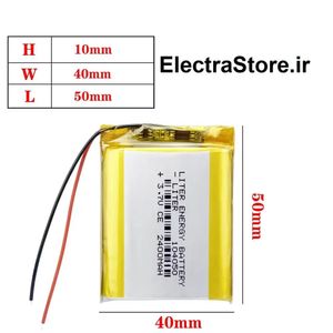 باتری پاور بانک  لیتیوم-پلیمر 2500mAh مدل 104050