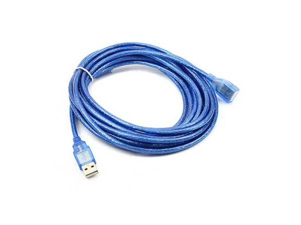 رابط افزایش 5 متری طول USB شیلدار (رنگ آبی)