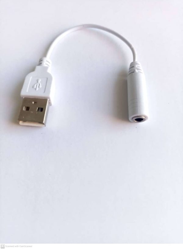 رابط USB به هدفن مادگی سفید