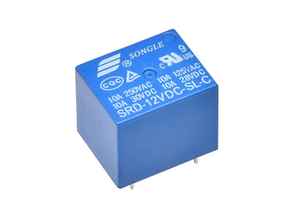 رله 12V-10A پایه میلون T73 مارک SONGLE کد SRD-12VDC-SL-C