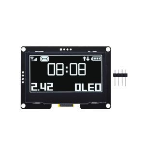 ماژول نمایشگر OLED تک رنگ 2.42 اینچ دارای ارتباط I2C