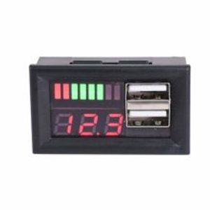 ماژول نمایشگر سطح شارژ باترى اسیدی روپنلی 12V دارای 2 خروجی USB