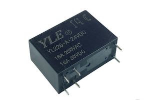 رله کتابی برند YLE  YL228-A-24VDC-1B-6PIN-16A