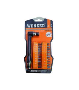 ست 21 عددی سری پیچ گوشتی به همراه چپقی سایز 1/4 وینید WENEED مدل WD-6030