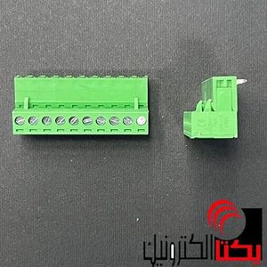 ترمینال فونیکس 10 پین رایت انگل بافاصله پایه 5.08