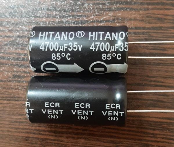 HITANO 35V 4700uF – خازن الکترولیت، 35 ولت، 4700 میکروفاراد