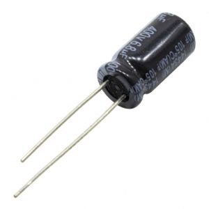 خازن الکترولیتی 6.8uF / 400V تایوانی مارک TAICON با طول عمر بالا