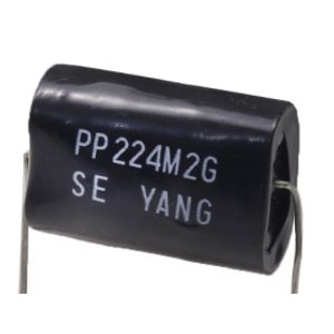 خازن پروپیلن صوتی 0.22uF / 400V آکسیال PP مارک YANG