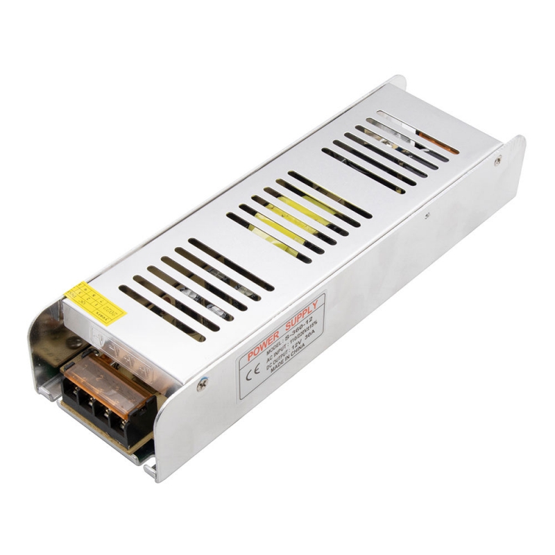 تغذیه سوئیچینگ فلزی 12 ولت 30 آمپر 12V-30A باریک Slim