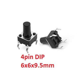 تک سوئیچT.SW  6X6X9.5 4PIN DIP